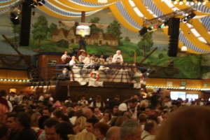 Inside one of the Oktoberfest tents