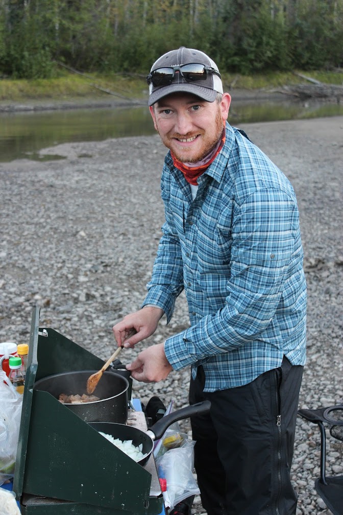 Cooking dinner along the Yukon
